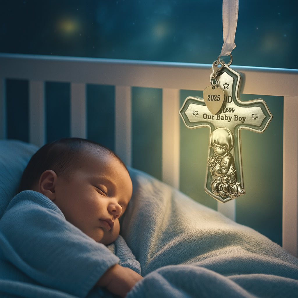 2025 Crib Cross - Baby Boy "God Bless" Set