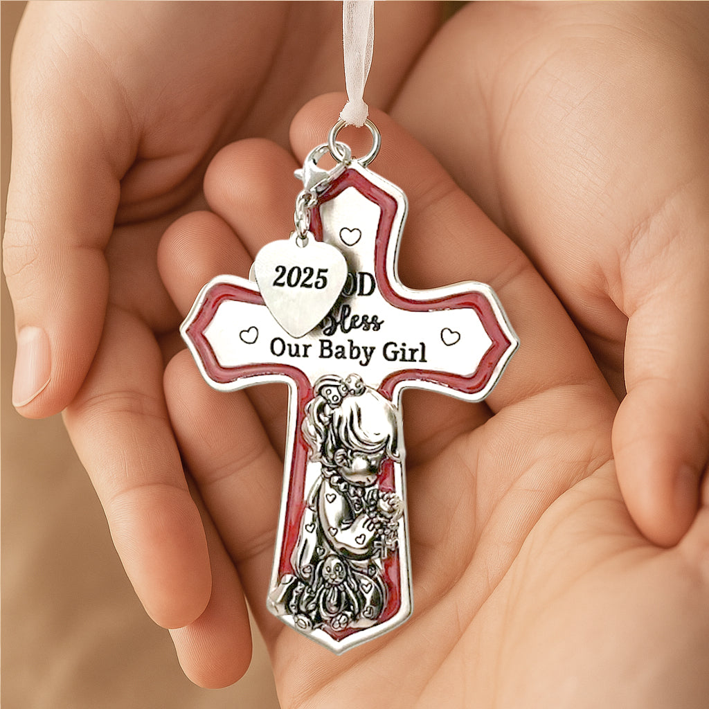 2025 Crib Cross - Baby Girl "God Bless" Set