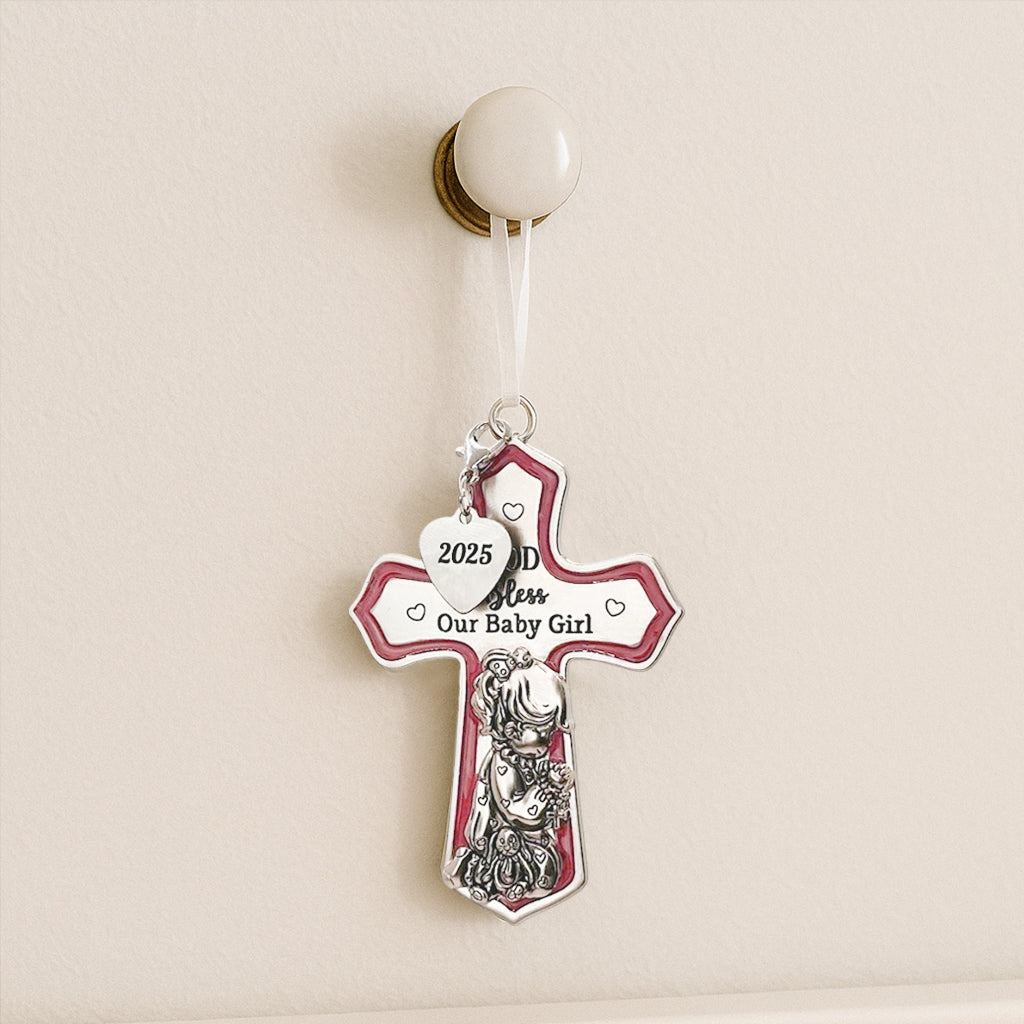 2025 Crib Cross - Baby Girl "God Bless" Set