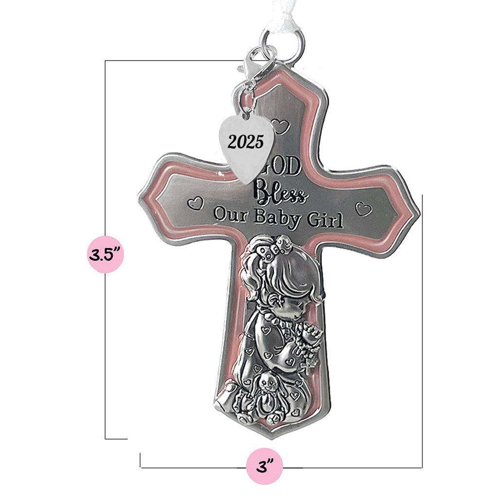 2025 Crib Cross - Baby Girl "God Bless" Set