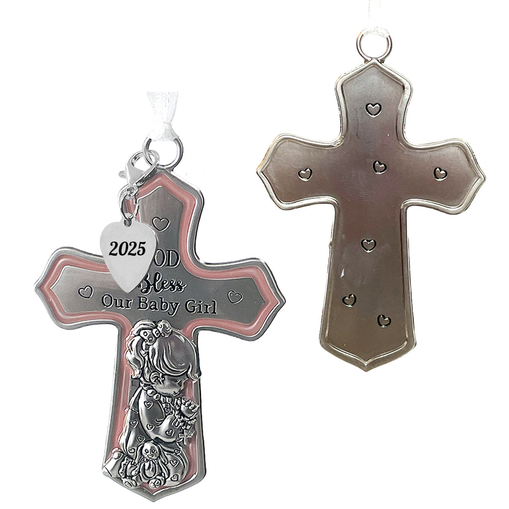 2025 Crib Cross - Baby Girl "God Bless" Set