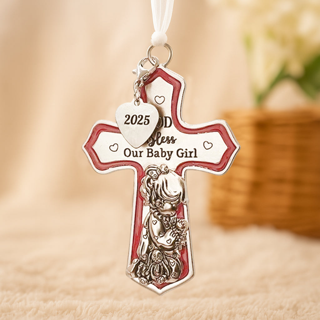 2025 Crib Cross - Baby Girl "God Bless" Set