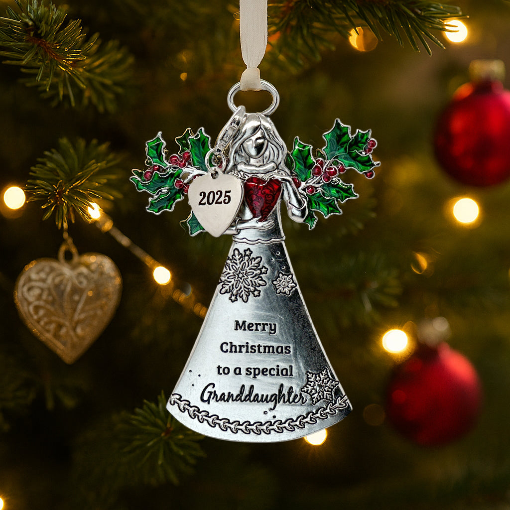 2025 Granddaughter Angel Ornament - Merry Christmas