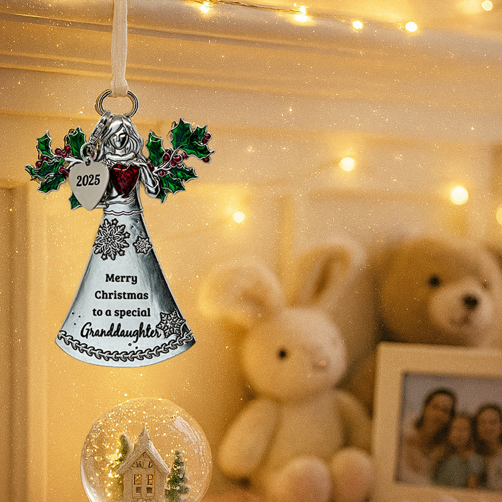 2025 Granddaughter Angel Ornament - Merry Christmas