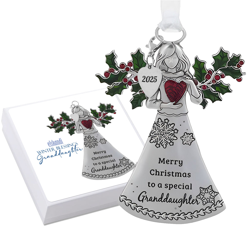 2025 Granddaughter Angel Ornament - Merry Christmas