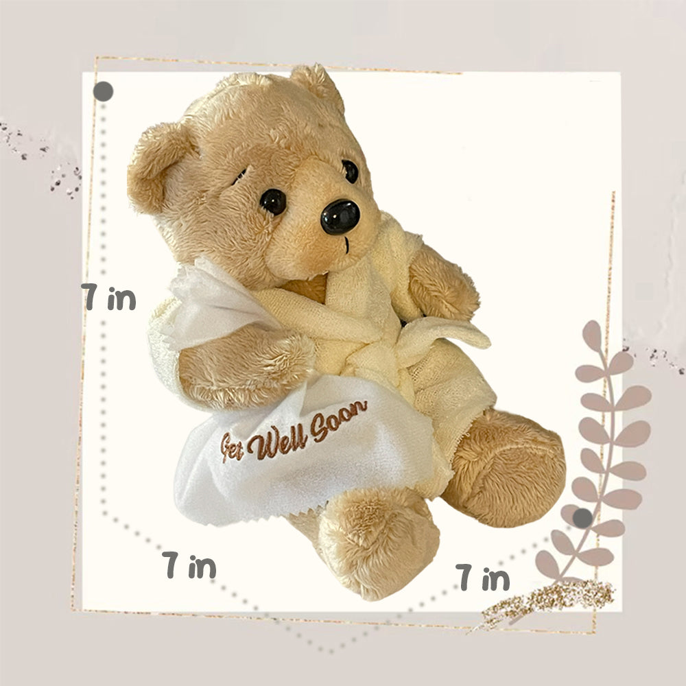 Get Well Bear Plush - Cream Hoodie