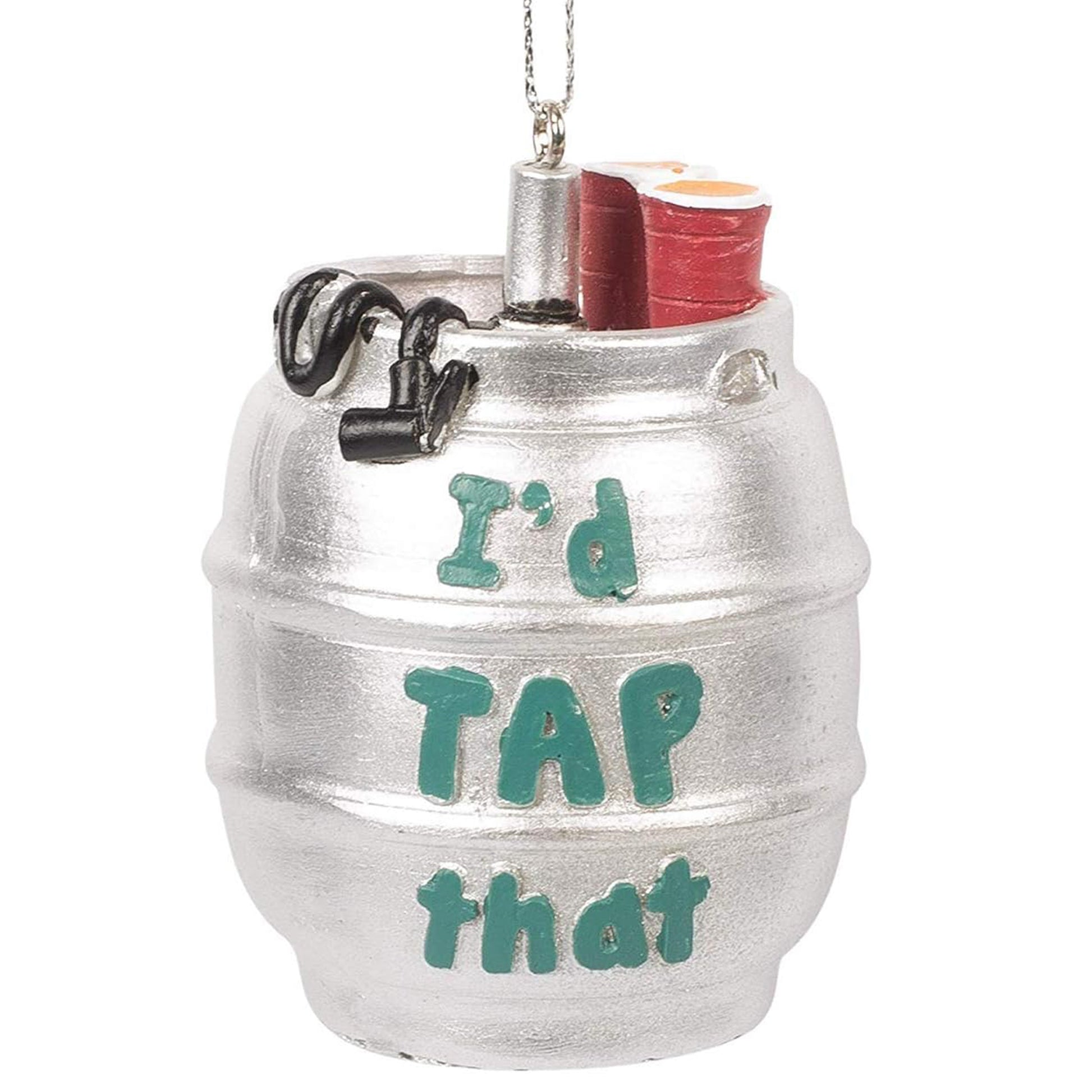 Beer Keg Ornament - "I'd Tap That"