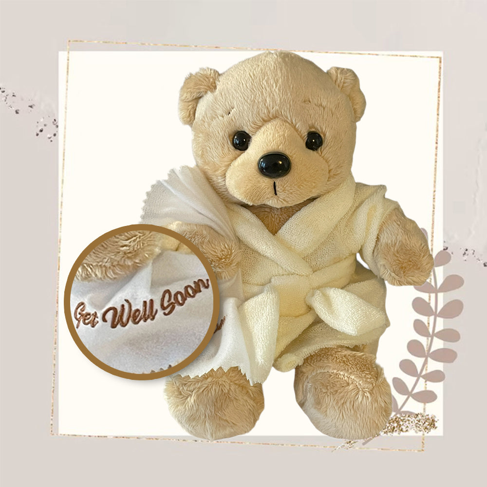 Get Well Bear Plush - Cream Hoodie