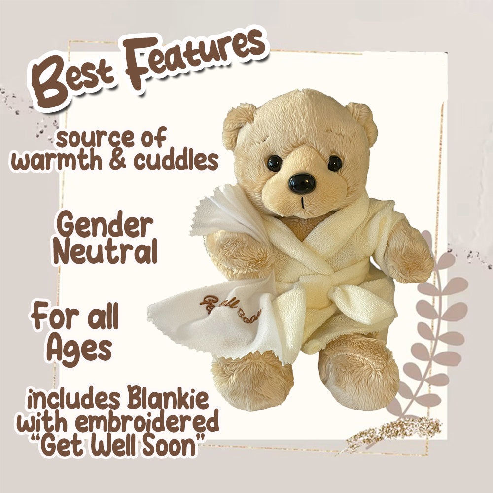 Get Well Bear Plush - Cream Hoodie