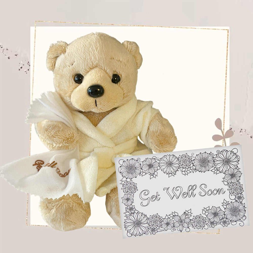 Get Well Bear Plush - Cream Hoodie