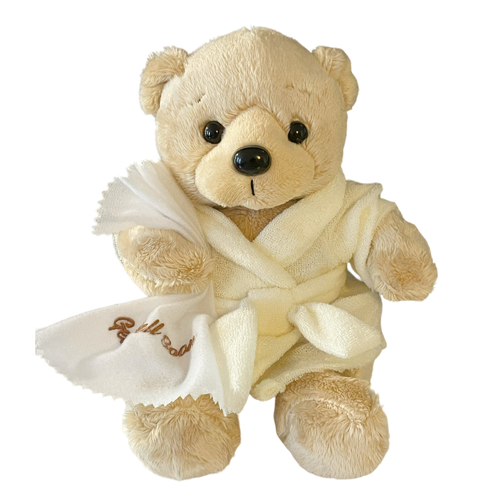 Elskandi Plush Pals Get Well Soon Teddy Bear in a Cream Robe