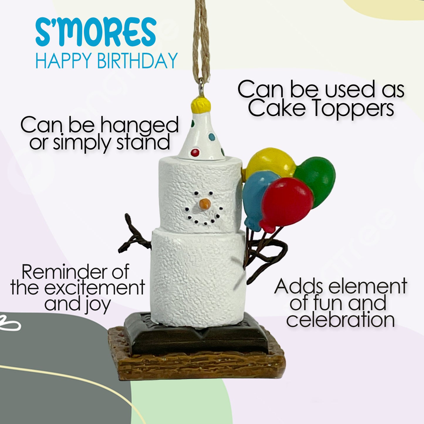 S'mores Happy Birthday Ornament