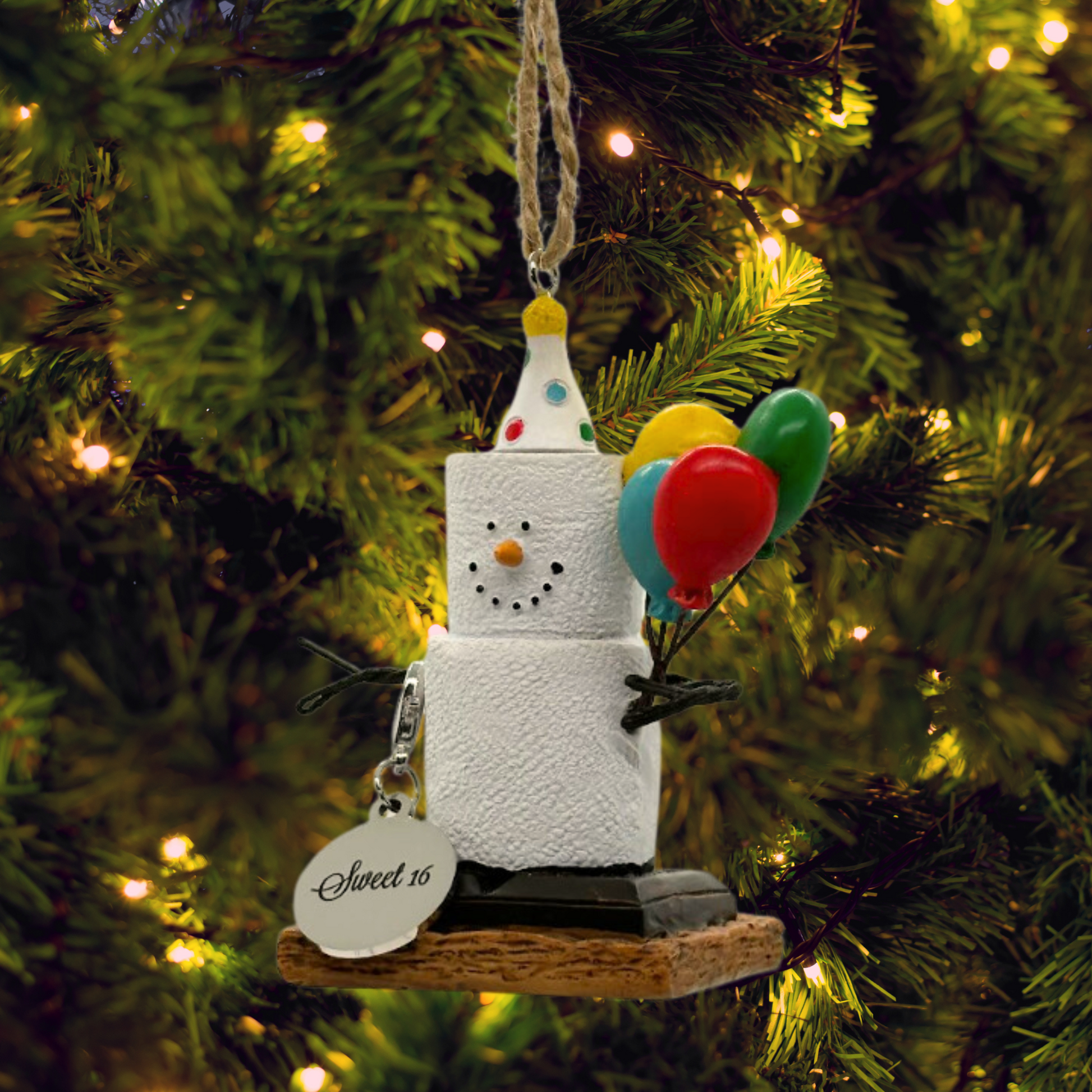 Sweet 16 S'mores Ornament -  Happy Birthday