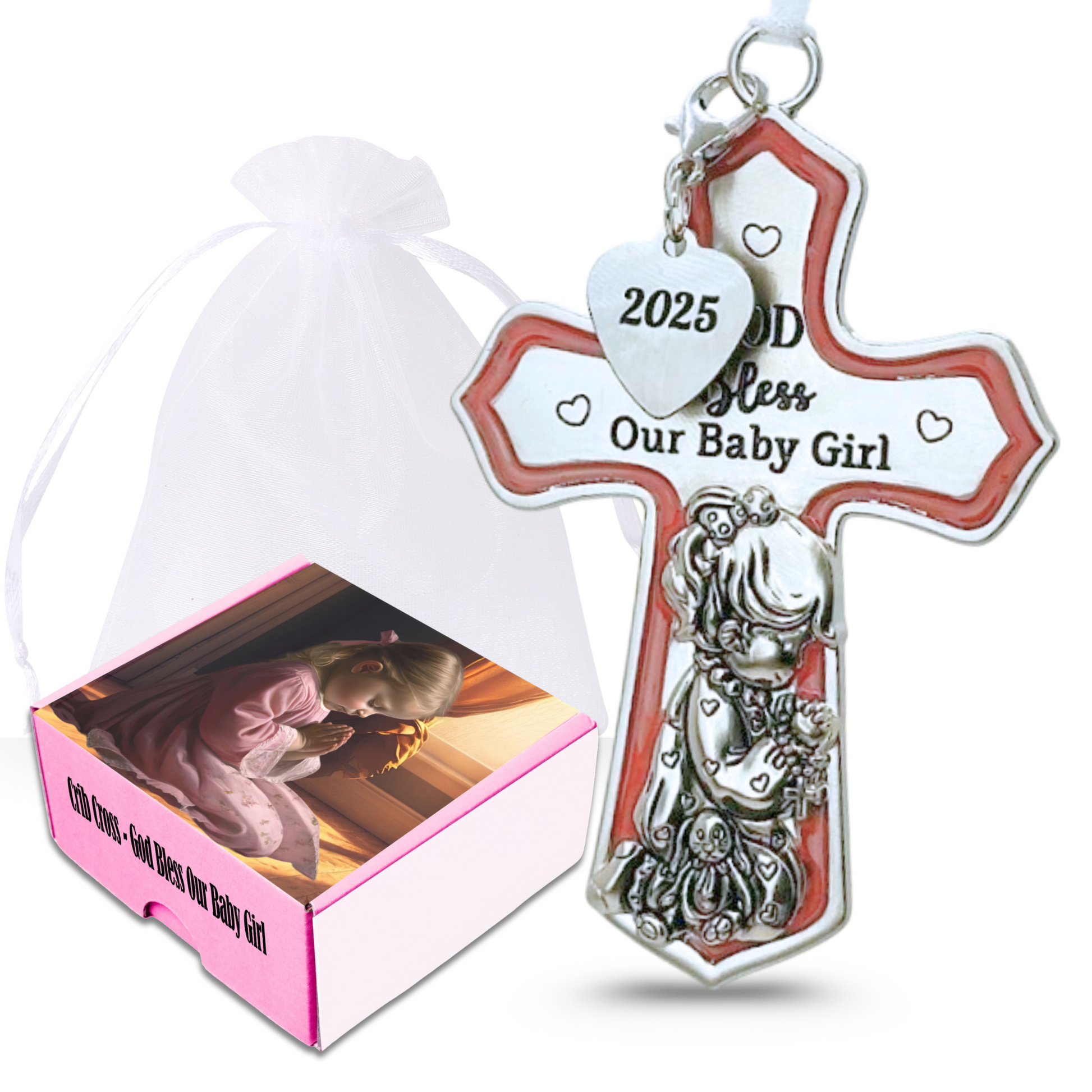 2025 Crib Cross - Baby Girl "God Bless" Set