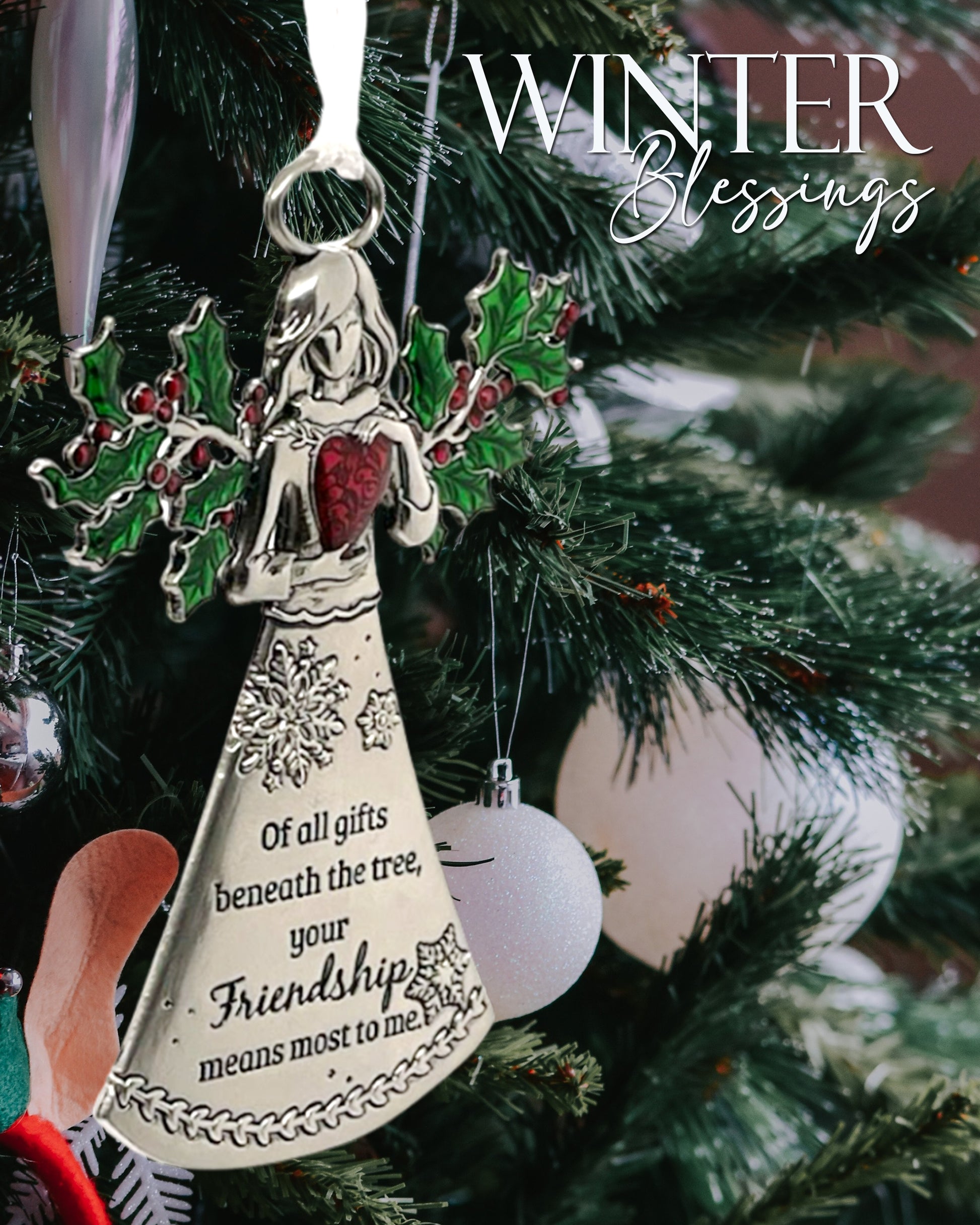 Friends Angel Ornament - Friendship Means the Most