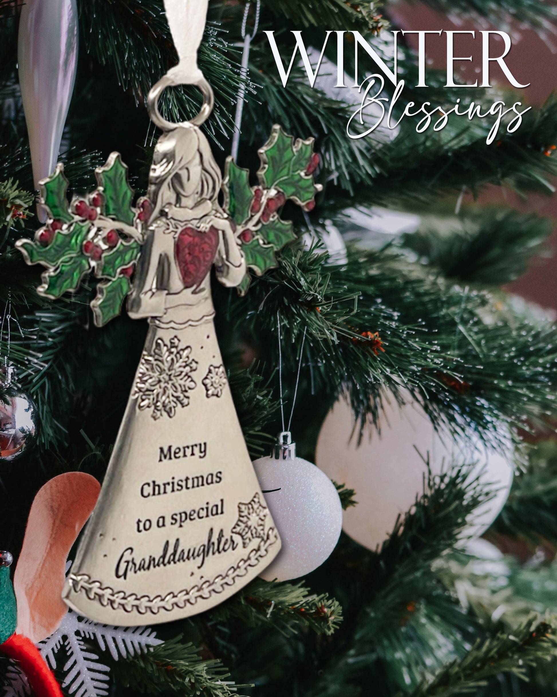 Granddaughter Angel Ornament - Merry Christmas