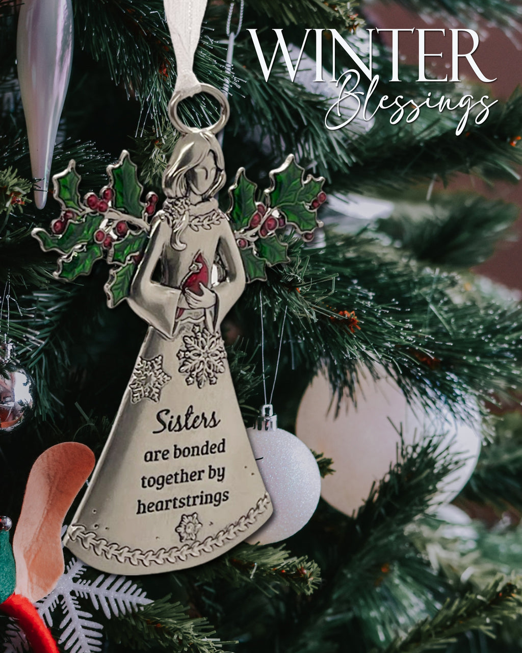 Sisters Ornament - Bonded by Heartstrings
