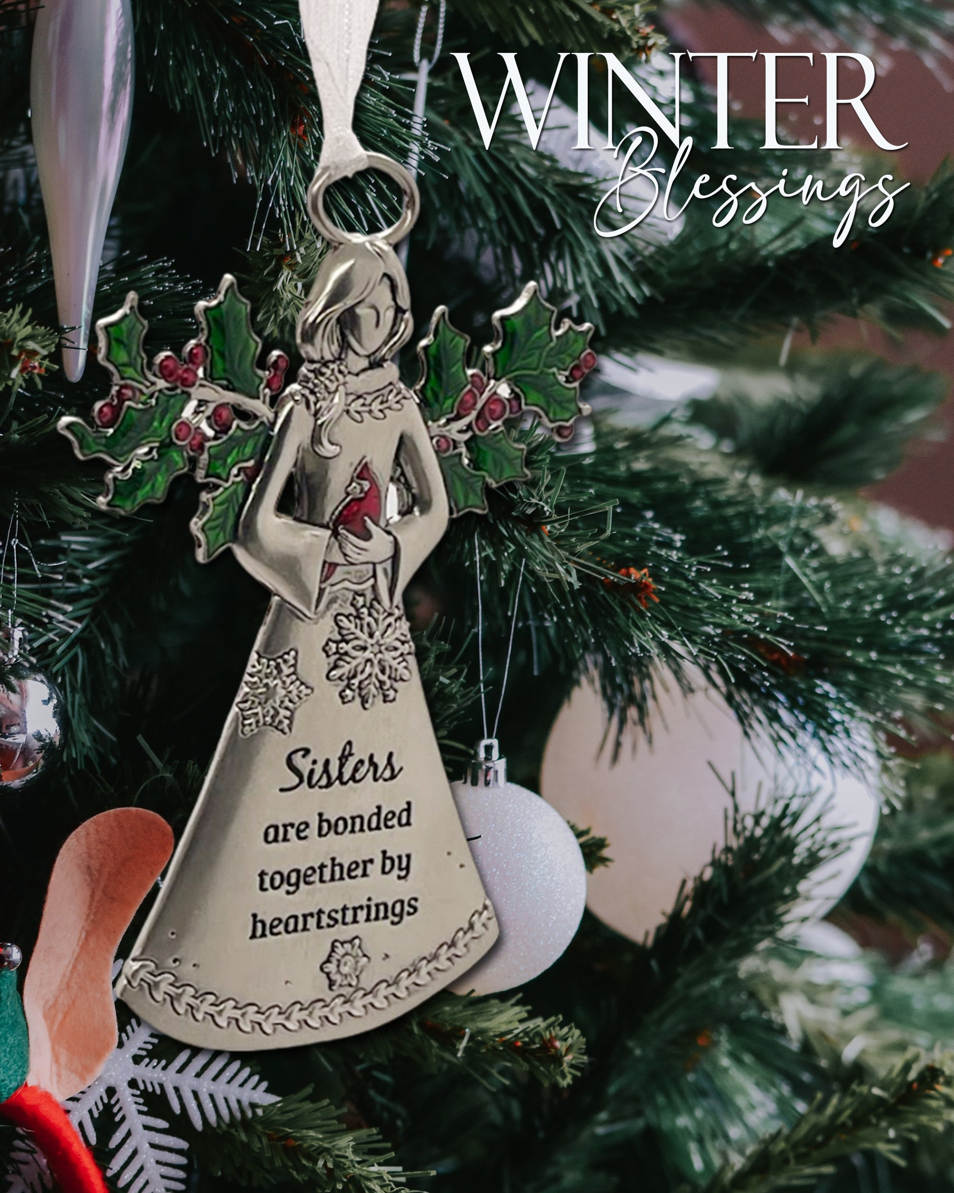 Sisters Ornament - Bonded by Heartstrings