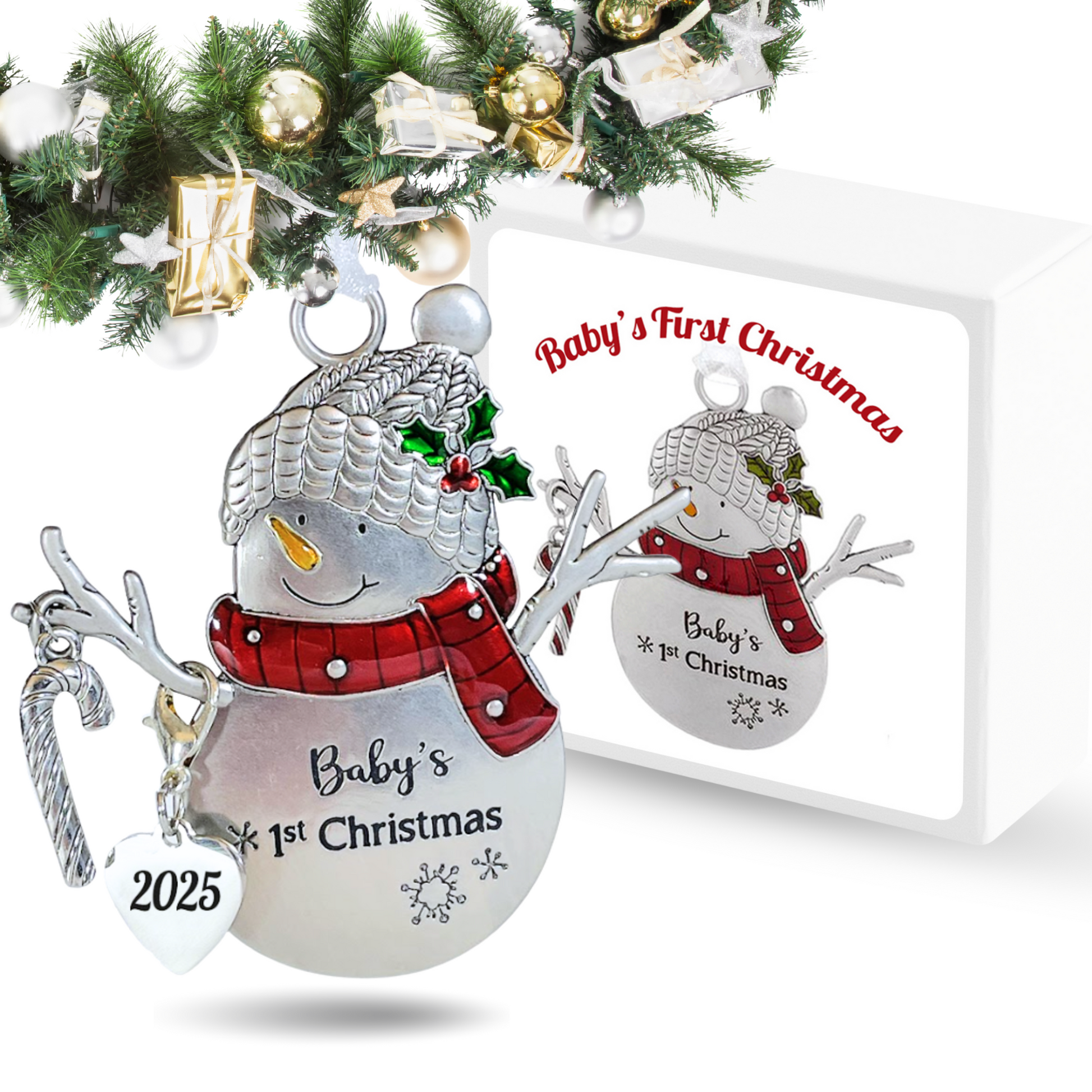 2025 Baby Ornament - First Christmas Snowman