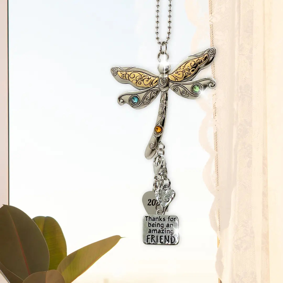 2025 Friend Car Charm Ornament - Amazing Friend Dragonfly