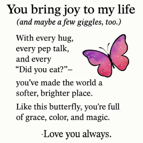 2025 Butterfly Ornament - Mom Joy Message