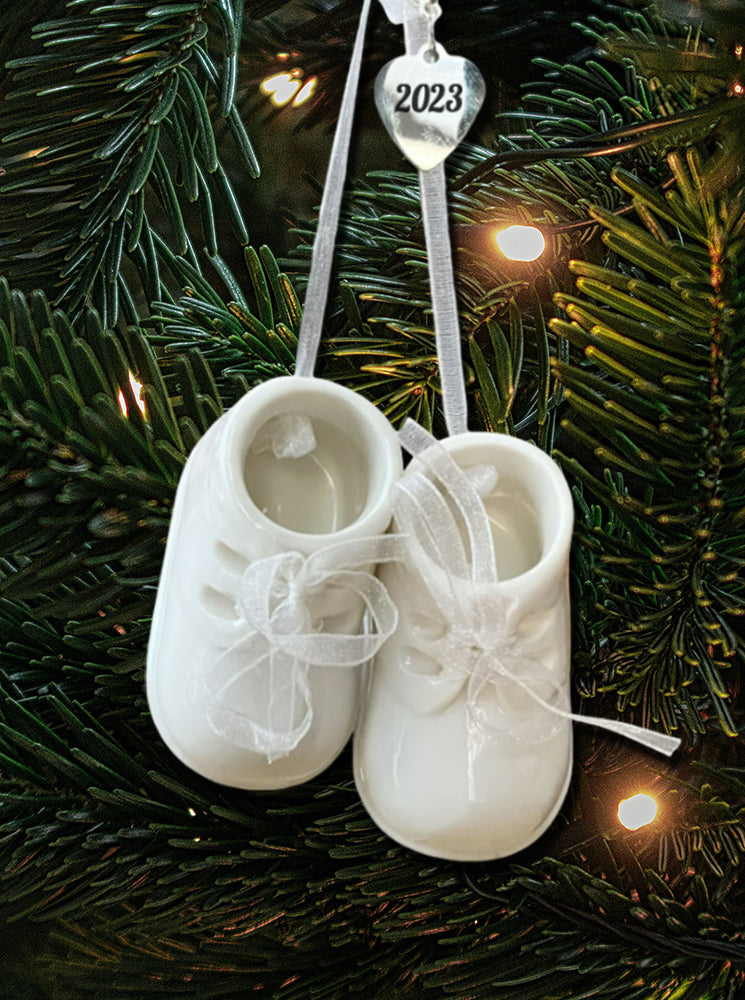 Baby's White Shoe Ornament