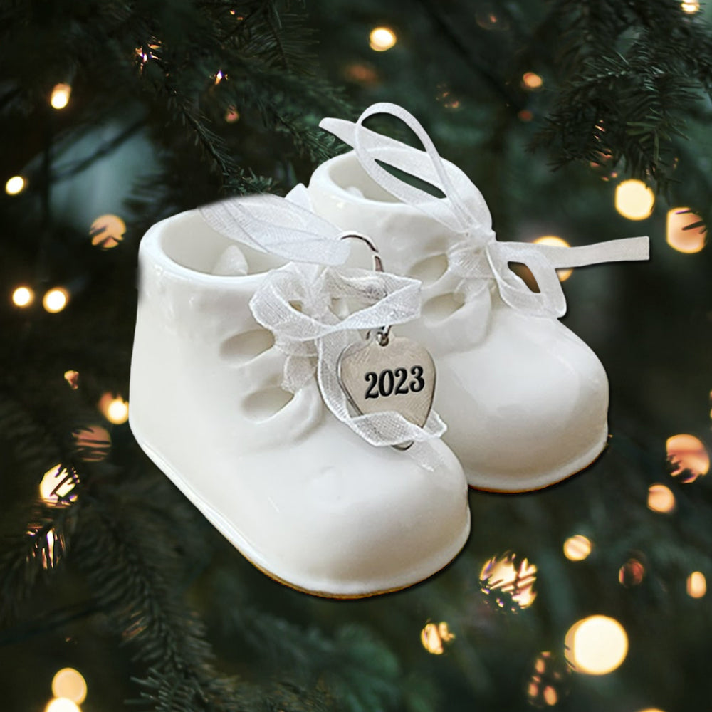 Baby's White Shoe Ornament