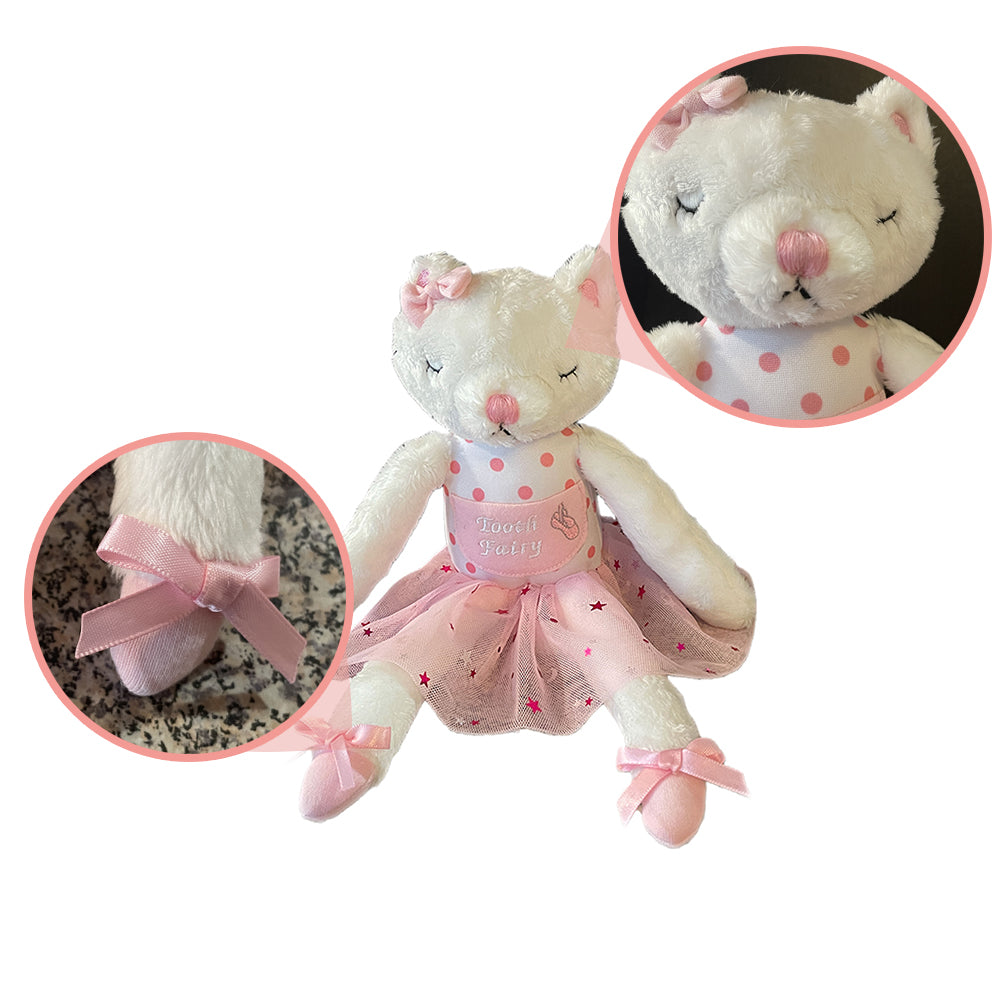 Elskandi Plush Pals Caterina The Cat Ballerina Tooth Fairy Pillow