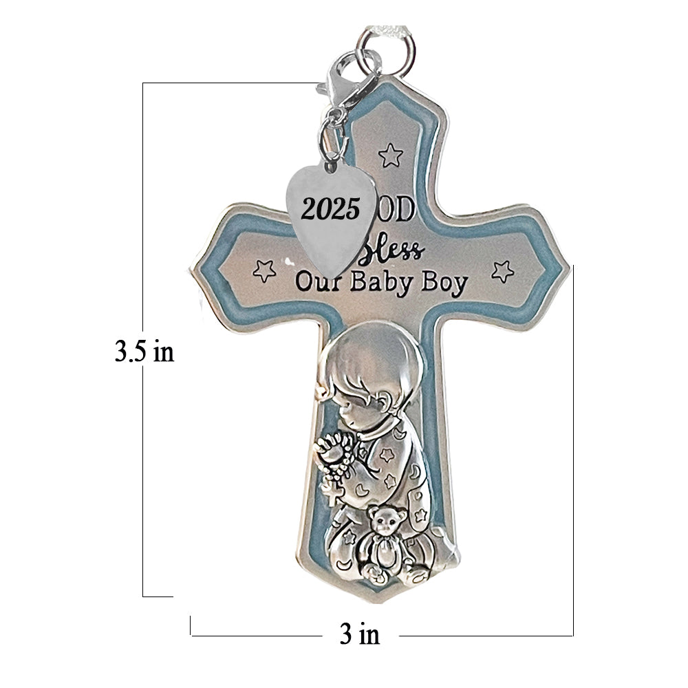 2025 Crib Cross - Baby Boy "God Bless" Set