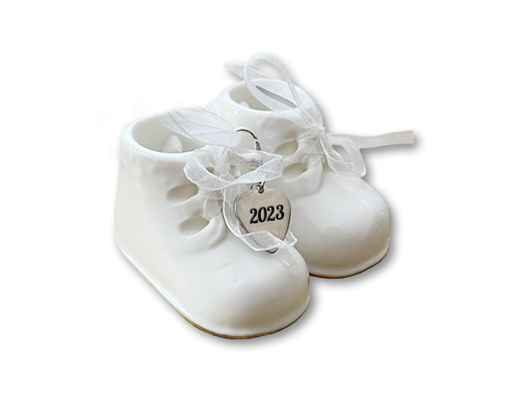 Baby's White Shoe Ornament