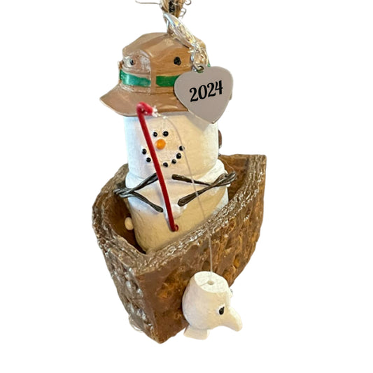 S'mores Fishing Ornament dated 2023