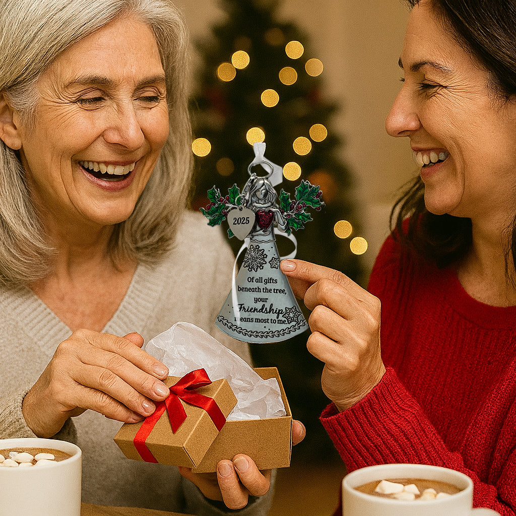 2025 Friends Angel Ornament - Friendship Means the Most