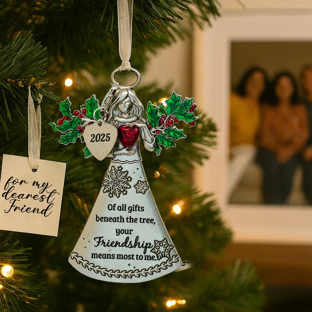 2025 Friends Angel Ornament - Friendship Means the Most