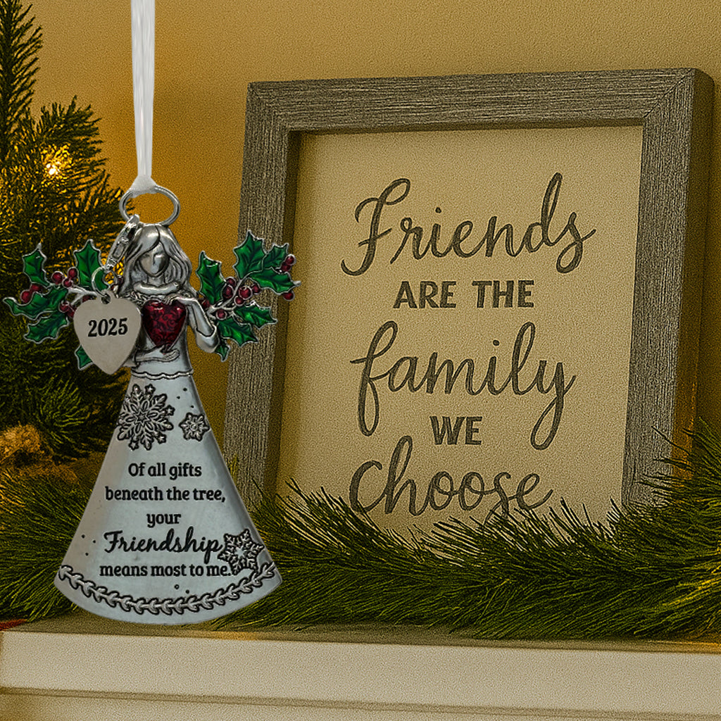 2025 Friends Angel Ornament - Friendship Means the Most