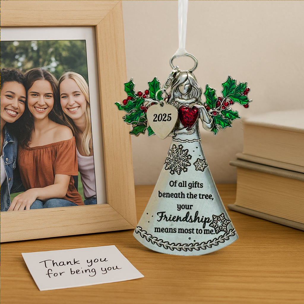 2025 Friends Angel Ornament - Friendship Means the Most