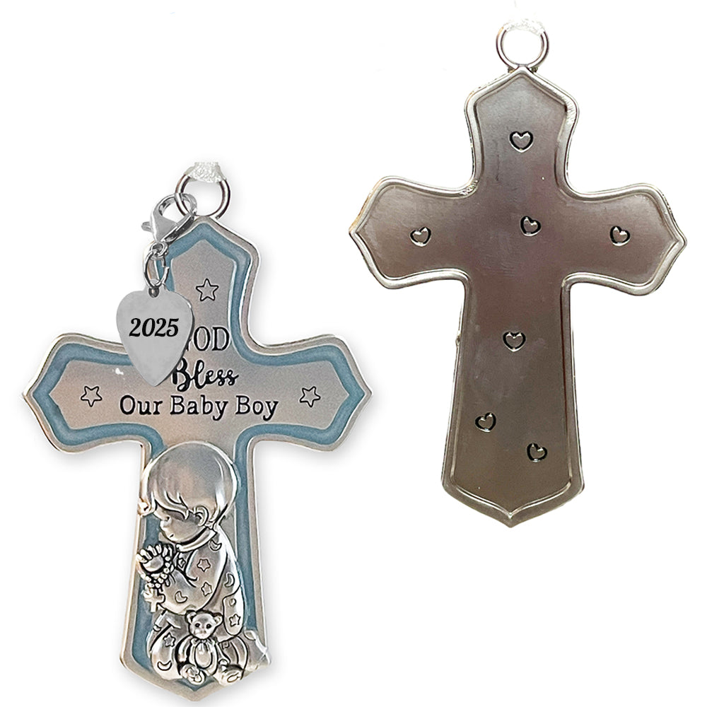 2025 Crib Cross - Baby Boy "God Bless" Set