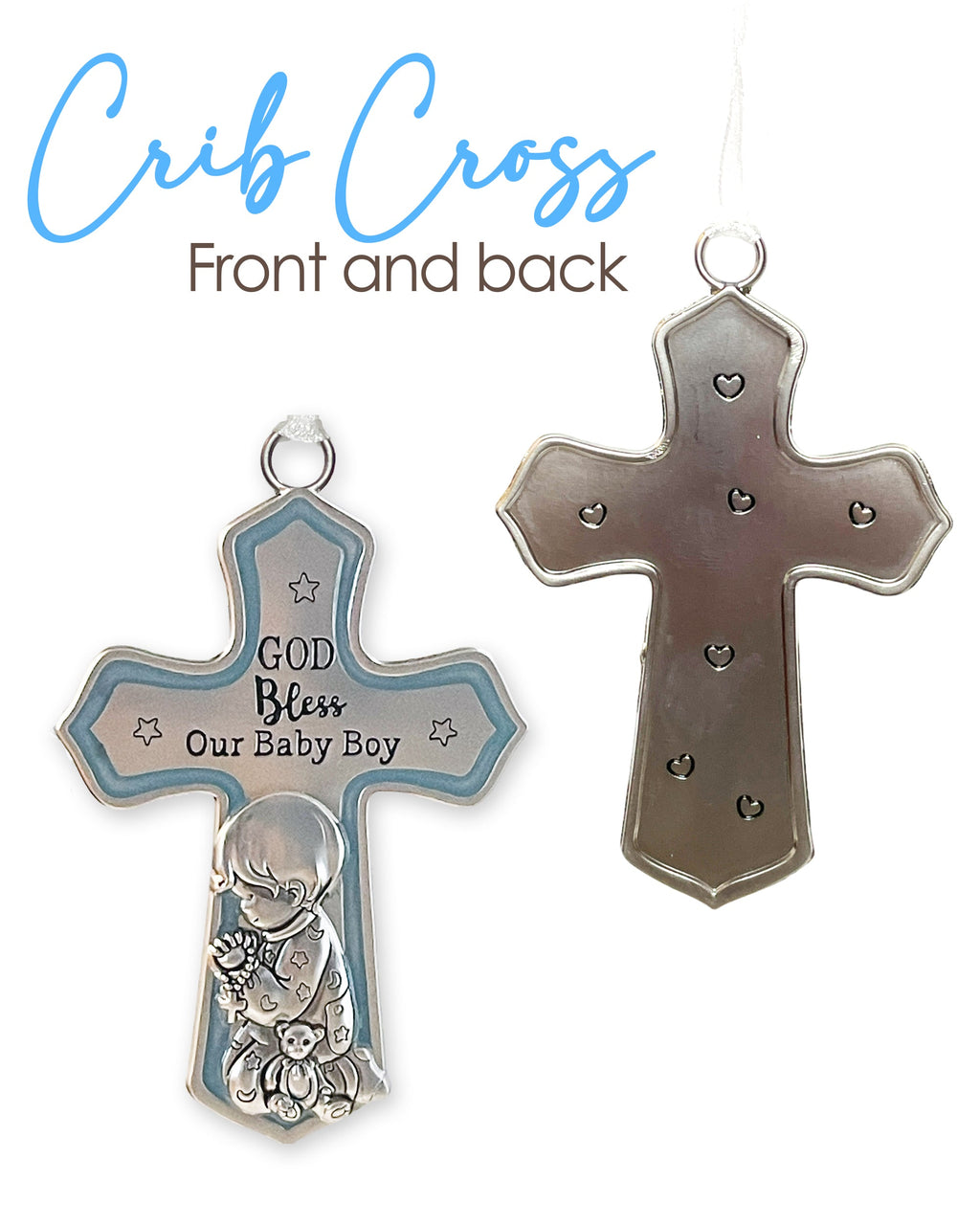 Crib Cross - Baby Boy "God Bless" Set