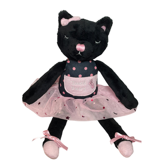 Elskandi Plush Pals Tip-Toe The Cat Ballerina Tooth Fairy Pillow