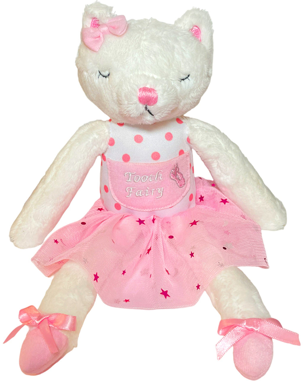 Plush Tooth Fairy - Caterina the Cat Ballerina with Tooth Fairy's Night Book