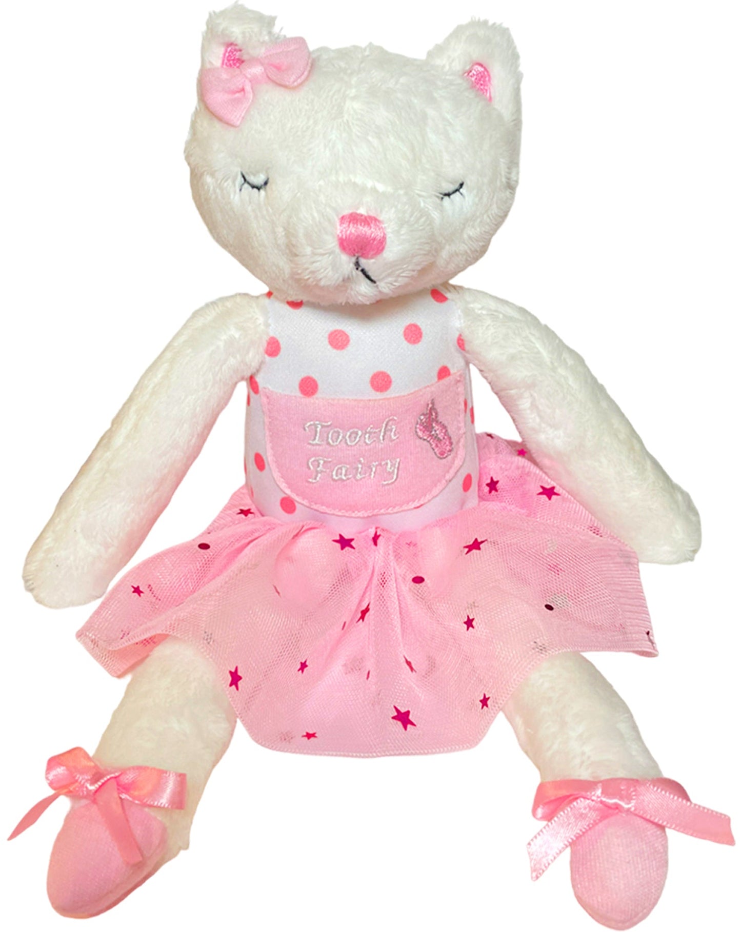 Caterina The Cat Ballerina Tooth Fairy Pillow with Tooth Fairy's Night Book