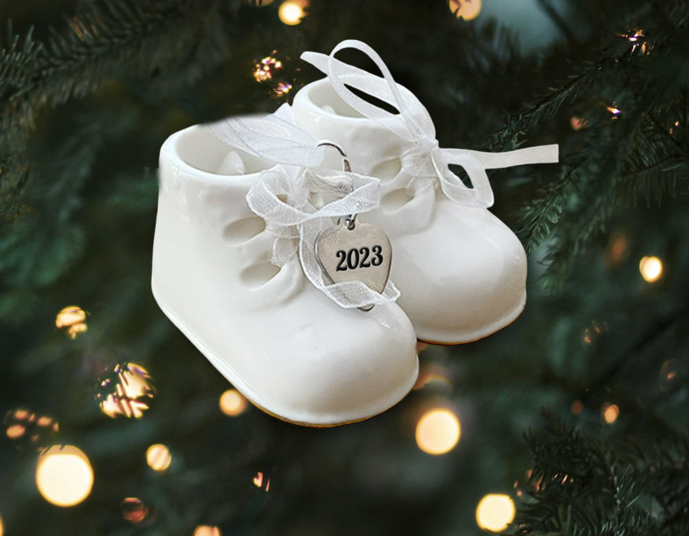 Baby's White Shoe Ornament