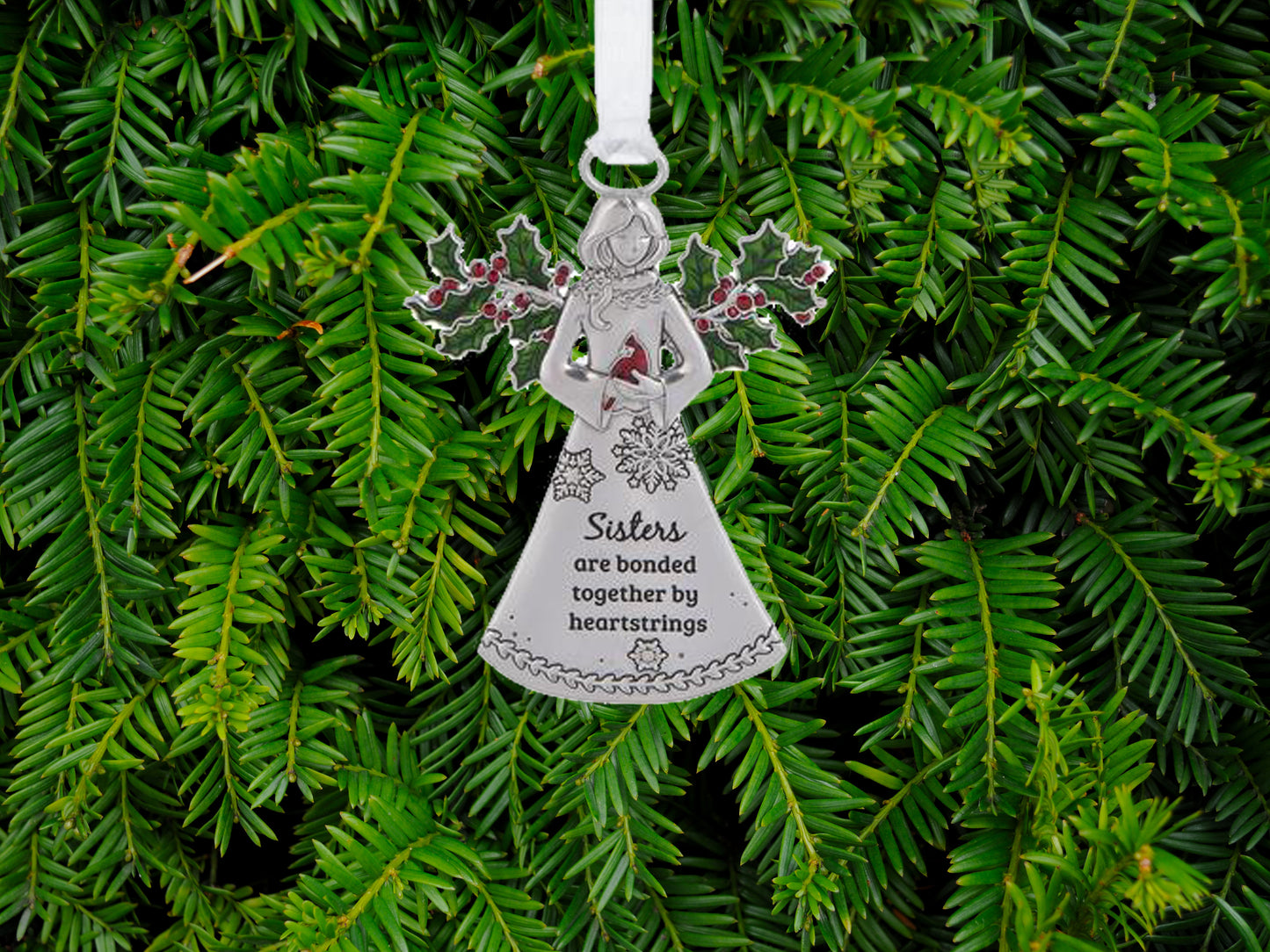 Sisters are Bonded Together by Heartstrings Ornament