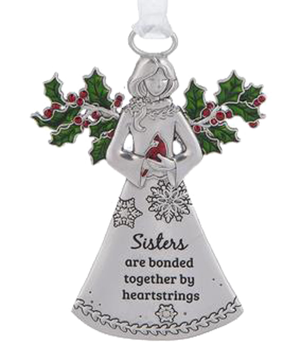 Sisters are Bonded Together by Heartstrings Ornament