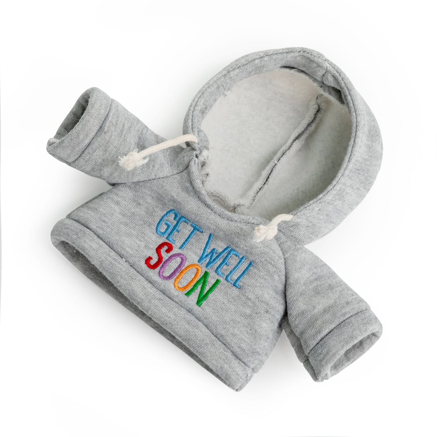 Elskandi Plush Pals Get Well Soon Bear with Grey Hoodie